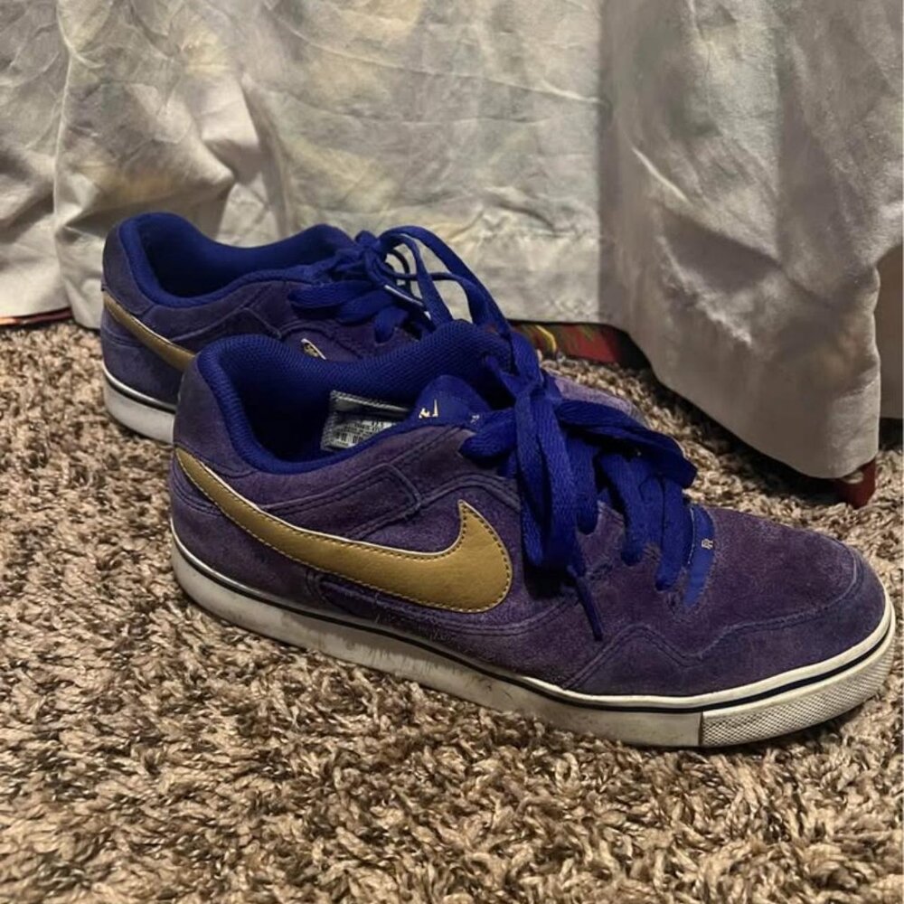 Nike Zoom Paul Rodriguez 2.5 Swan Blue/Gold size 9 (rare) - Picture 2 of 5